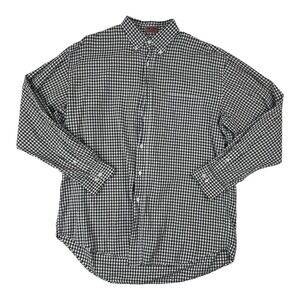 MISSONI Black & White Check L/S Cotton Button Down Mens Size XL